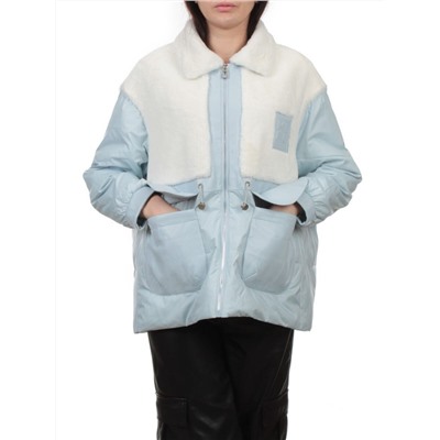 H24-223 WHITE BLUE Куртка демисезонная женская (100 гр. холлофайбер)