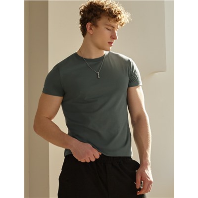 Футболка slim fit  из премиального хлопка с эластаном