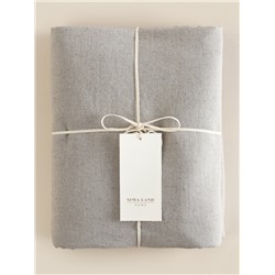 Простыня на резинке SL Home Linen collection 140*200+30 см , цв.серый, лён30%/хлопок70%