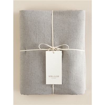 Простыня на резинке SL Home Linen collection 140*200+30 см , цв.серый, лён30%/хлопок70%