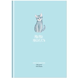 Скетчбук 100л., А5 7БЦ BG "Милая кошечка", матовая ламинация, выб. лак, 100г/м2