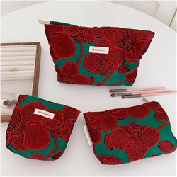 Retro capacious cosmetic bag, handheld organizer bag to go out, travel bag, small clutch bag
