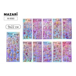 Декоративные наклейки 9х22 см ассорти M-8580 Mazari