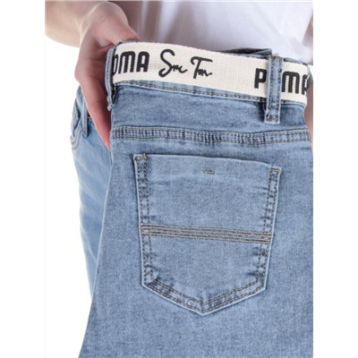 D1053 BLUE Джинсы зауженные женские DENIM