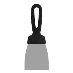 Шпательная лопатка из нержавеющей стали, 80 мм, пластмассовая ручка Сибртех