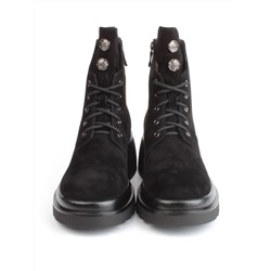 04-M3-H206 BLACK Ботинки зимние женские (натуральная замша, натуральный мех)