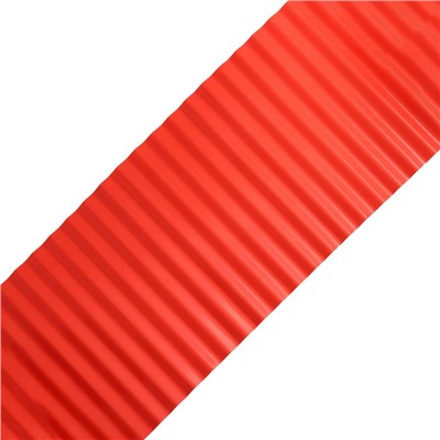 Лента бордюрная, 20 см×9 м, толщина 0.6 мм, пластиковая, гофра, красная, Greengo