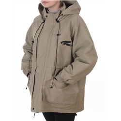 3096 GREY/GREEN Куртка демисезонная женская (100 гр. холлофайбер)
