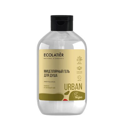 ECOLATIER Гель для душа МИЦЕЛЛ. Какатус & Зеленый чай 600 мл
