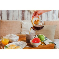 Заварочный чайник «Эко. Бабл», 800 мл, 18×13.5×12.5 см, с бамбуковой крышкой, металлический фильтр, стекло, прозрачный