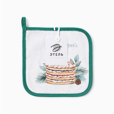 Прихватка Этель Sweet treat саржа, 19×19 см,100% хлопок, ватин 250 г/м²