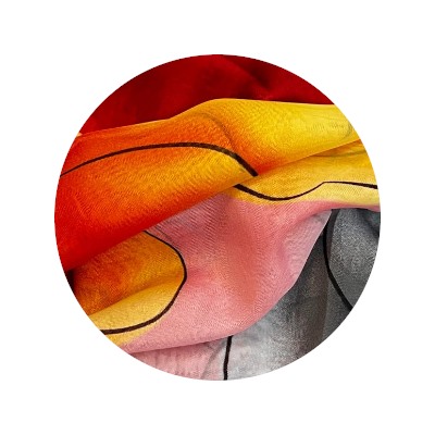 Шарф шифоновый с цветочным рисунком 3D Арт М52/2