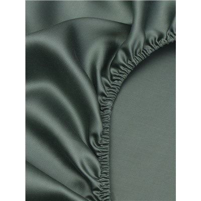 Простыня на резинке SL Home Tencel 200*200+30 см , цв. оливковый