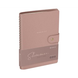 Записная книжка А5 96л. ЛАЙТ, кожзам, скрытый гребень, Greenwich Line "Shimmer. Dusty pink", блок в линию