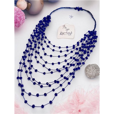 Комплект бижутерии "Хрустальная россыпь" , цвет яркий синий