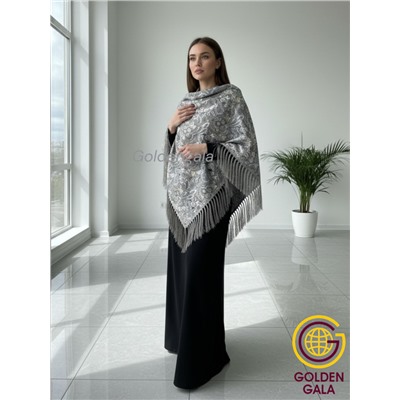 Косынка теплая на флисовой подкладке с бахромой Арт 2347/25