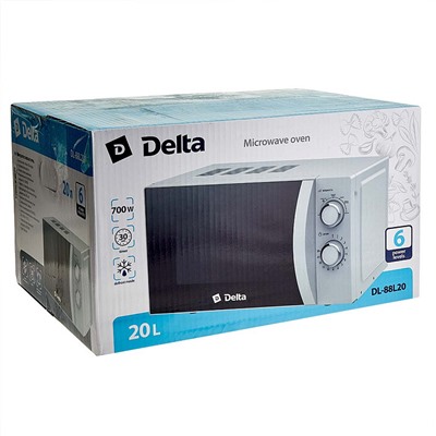 Микроволновая печь 700 Вт, 20 л DELTA DL-88L20 белая