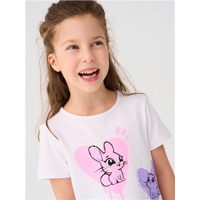 Комплект для девочки: футболка, шорты