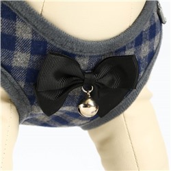 Комплект амуниции с мягкой шлейкой, S, поводок 120×1 см, ОШ 20-40 см, ОГ 30-44 см, серый