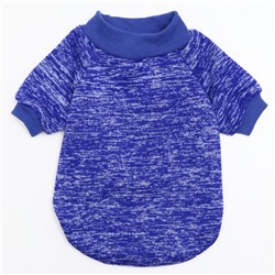 Свитер меланжевый, размер M (ДС 23 ОШ 28, ОГ 37 см), синий