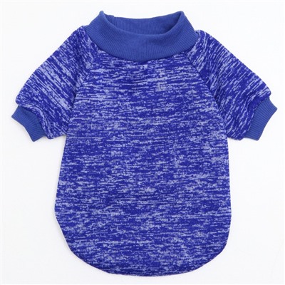 Свитер меланжевый, размер M (ДС 23 ОШ 28, ОГ 37 см), синий