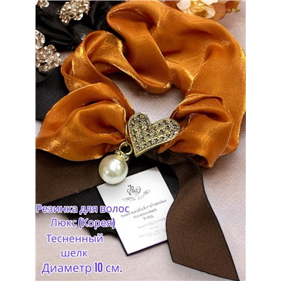 Резинка для волос Kelli Корея Р25 Цвет золотисто-коричневый