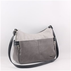 Сумка 506 мульти итальянский серо-черный ФОРМАТ "А4"