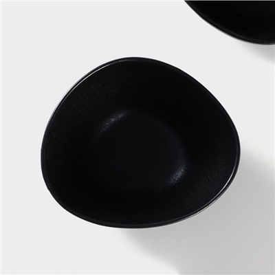 Салатник Magistro Carbon, 300 мл, 12×10.5 см, фарфор, чёрный