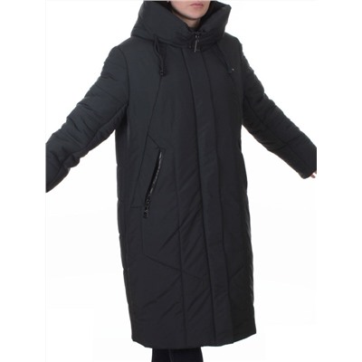 A615 GRAY/BLUE Пальто зимнее женское (верблюжья шерсть, 120 гр. холлофайбер)