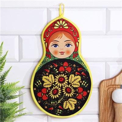 Прихватка «Матрёшка», хохлома, сувенирная, 29×20 см