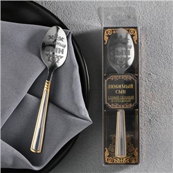 Ложка чайная с гравировкой «Любимый сын», в подарочной коробке, 3×14 см