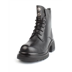 04-M3-H207 BLACK Ботинки зимние женские (натуральная кожа, натуральный мех)