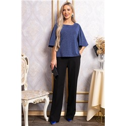 Блуза праздничная Ты ослепляешь! (темно-синяя) Б14844-8М