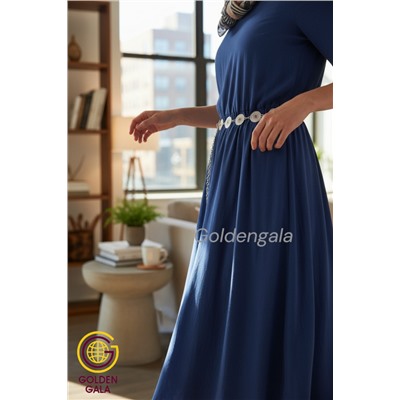 Пояс женский цепочка  с кольцами цвет серебро модель 10