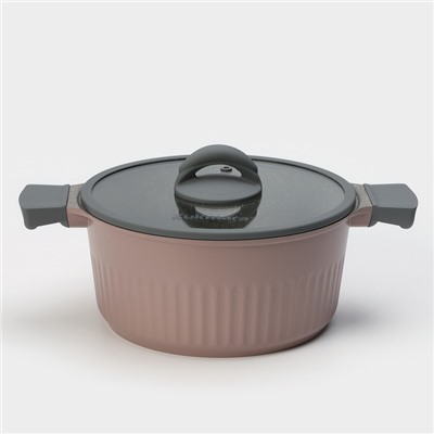 Кастрюля KUKMARA Stella, 3.2 л, d=23 см, h=11 см, стеклянная крышка, антипригарное покрытие, литой алюминий