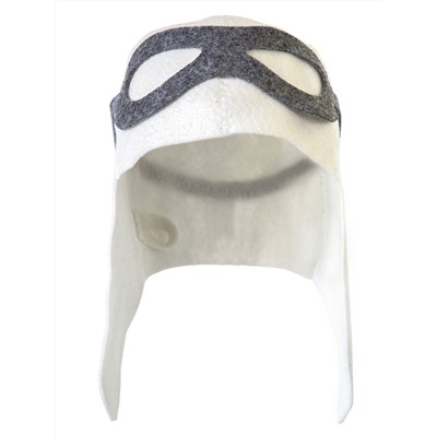 Шапка банная "Пилот"Эконом", войлок белый синтетический