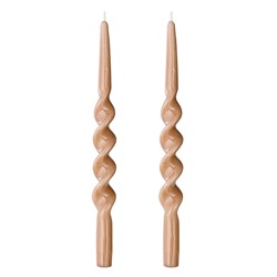 Набор из двух свечей светло-коричневого цвета из коллекции Essential, 35 см