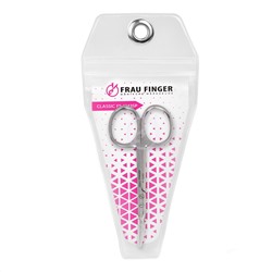 Frau Finger Ножницы маникюрные для кутикулы изогнутые / Classic FS-1243SP, глянцевые, ручная заточка, 10 см