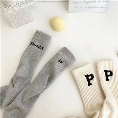 Sports summer keep warm brand knee socks for leisure for men and women for beloved, Korean style, mid-length