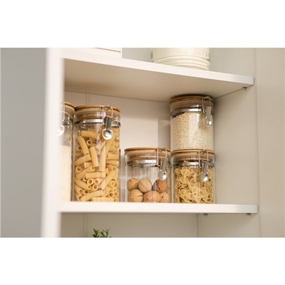 Банка для хранения BellaTenero «Эко», 650 мл, 10×11 см, с бугельным замком, стекло, прозрачная