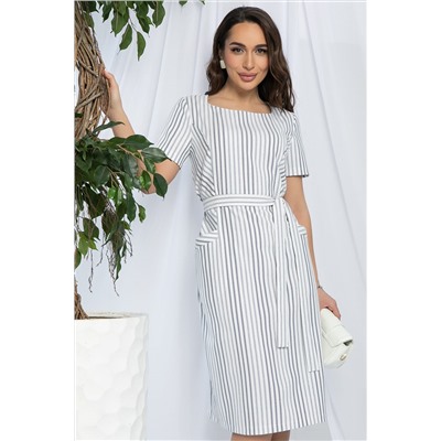 Платье Европейский шик (светло-серое) П13243-19М