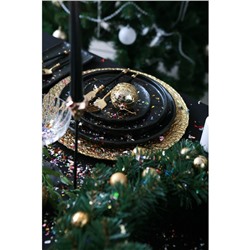 Блюдо для подачи Magistro Pietra lunare, d=16 см, фарфор, чёрное