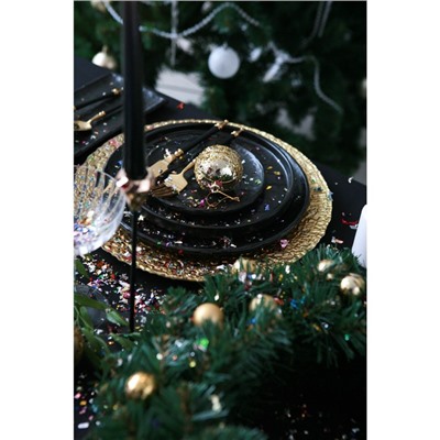 Блюдо для подачи Magistro Pietra lunare, d=16 см, фарфор, чёрное