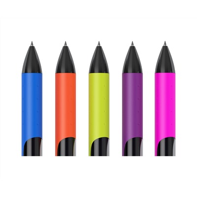 Ручка гелевая автоматическая Berlingo "Color Zone gel" черная, 0,5мм, грип