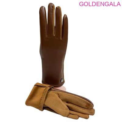 Перчатки комбинированные женские теплые с сенсором Арт 2023/16/21 тип 3