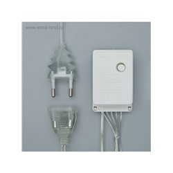 Гирлянда «Занавес» 2 х 3 м, IP20, прозрачная нить, 720 LED, свечение белое, 8 режимов, 220 В