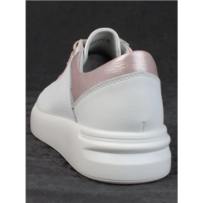 05-PDXT13-2 WHITE/PINK Кроссовки женские (натуральная кожа)