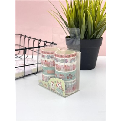 Набор декоративного скотча 10 шт. "Food stories", bunny, шоу-бокс 8 шт.