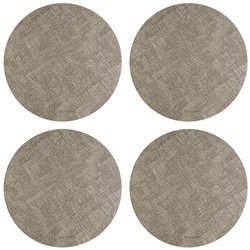 Набор из 4-х сервировочных салфеток Leanera, Ø35 см, песочные