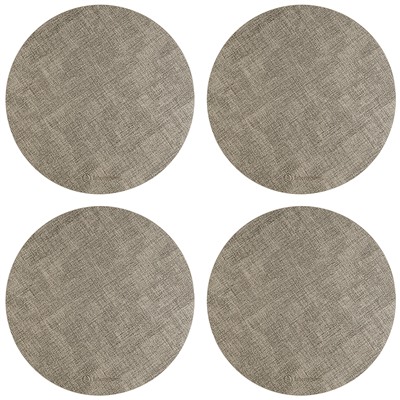 Набор из 4-х сервировочных салфеток Leanera, Ø35 см, песочные